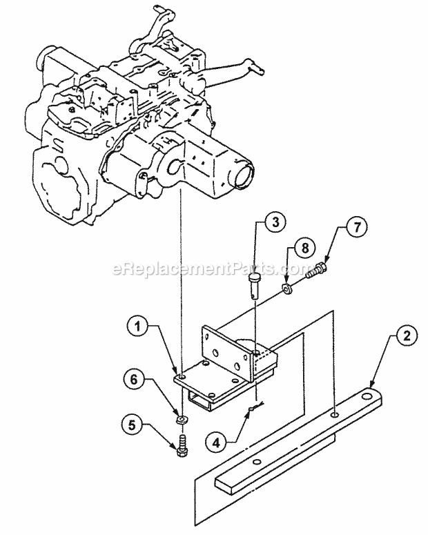 Drawbar Diagram and Parts List for 54A-458D100, 590-603-100 Cub Cadet Lawn Tractor
